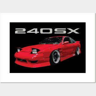 240SX RED S13 Posters and Art